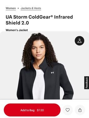 BNWT UA Storm ColdGear® Infrared
Shield 2.0 Size XS